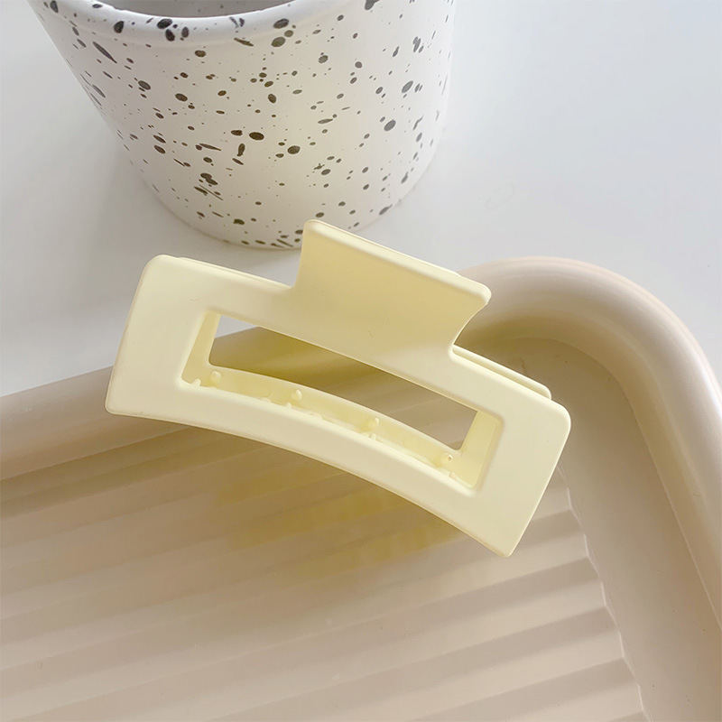 Pinza para el cabello de placa de color coreano ins Maillard, pinza para el cabello de color té con leche de otoño e invierno, pinza para el cabello grande de textura simple