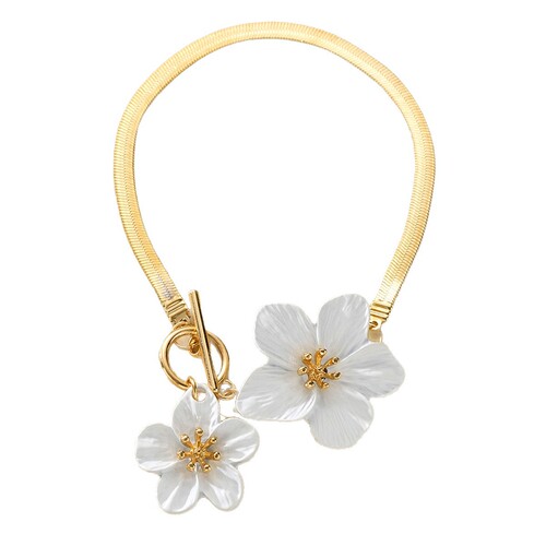 European and American beach ankle chain fashion elegant simple flower versatile ankle chain hip-hop niche exquisite noblewoman ankle chain for women