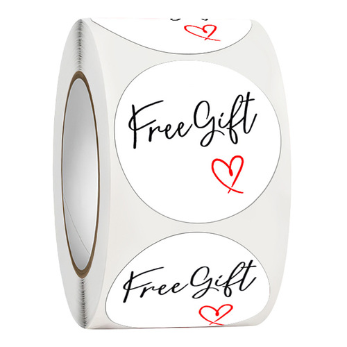 Cross-border wholesale 5 colors thank you gift stickers Free Gift gift box packaging decoration stickers