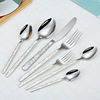 Retro platinum tableware stainless steel, set, Birthday gift, wholesale