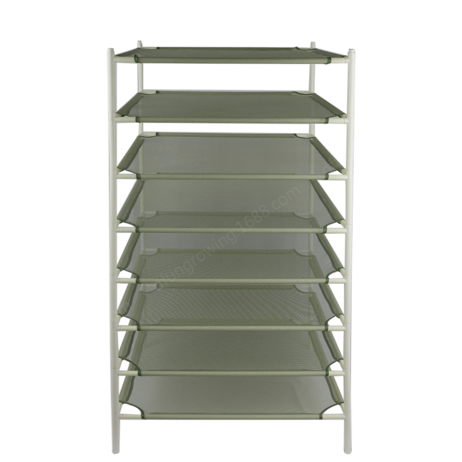 Fixed Single-Layer Drying Rack for Household Grains and Dry Goods, Stackable, Clothes Drying Net, Army Green, Floor-Standing