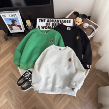 超能猴童装男童冬季加绒保暖休闲卫衣25年新款印花潮范长袖上衣