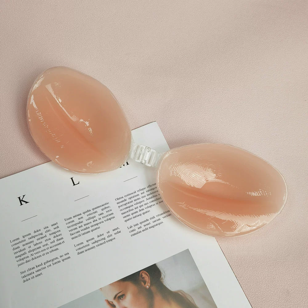 Невидимая силиконовая чашка бюстгальтера с клеевойAdhesive, повторно используемая наклейка-упор, размеры A–D, нюд/черный/розовый