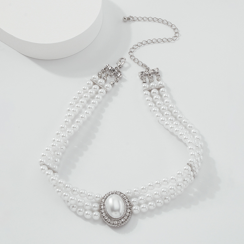 retro palace style multilayer pearl necklacepicture7
