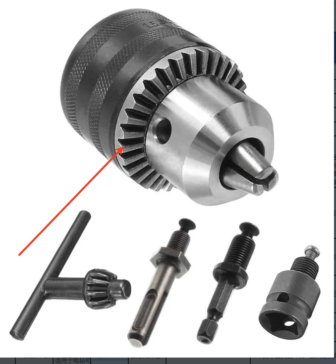 Iron chuck 13+3 accessories