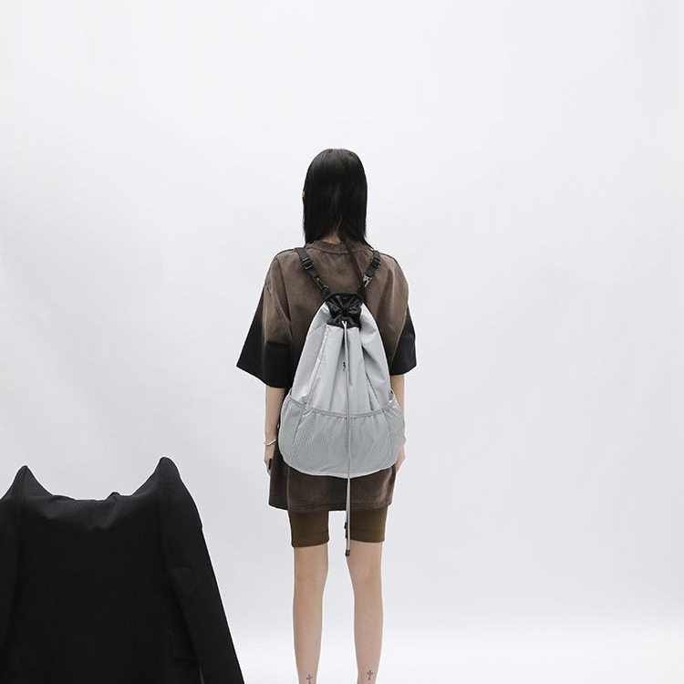 오리지널 디자인 입체 인쇄 스페이스 그레이 나일론 대용량 메쉬 스포츠 여행용 백팩 경량 배낭