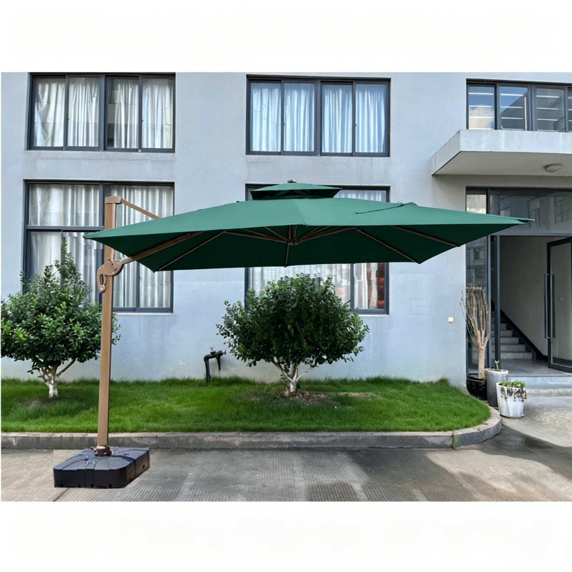 Sombrilla romana para exteriores, impermeable, protección solar, para patio, balcón, cafetería, hogar, ocio, venta al por mayor. image 9