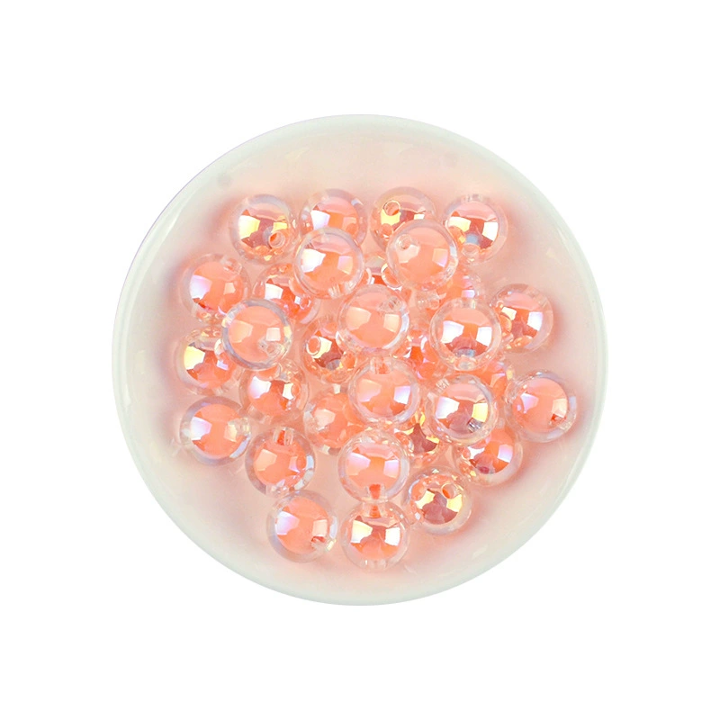 Transparent round beads, acrylic beaded bracelet handmade, 14mm