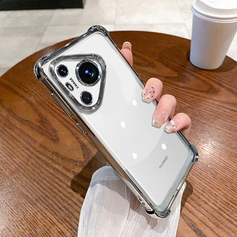Funda protectora transparente galvanizada para Huawei P70 con airbag en las cuatro esquinas, anticaídas, Magic7, NOVA13PRO, nueva