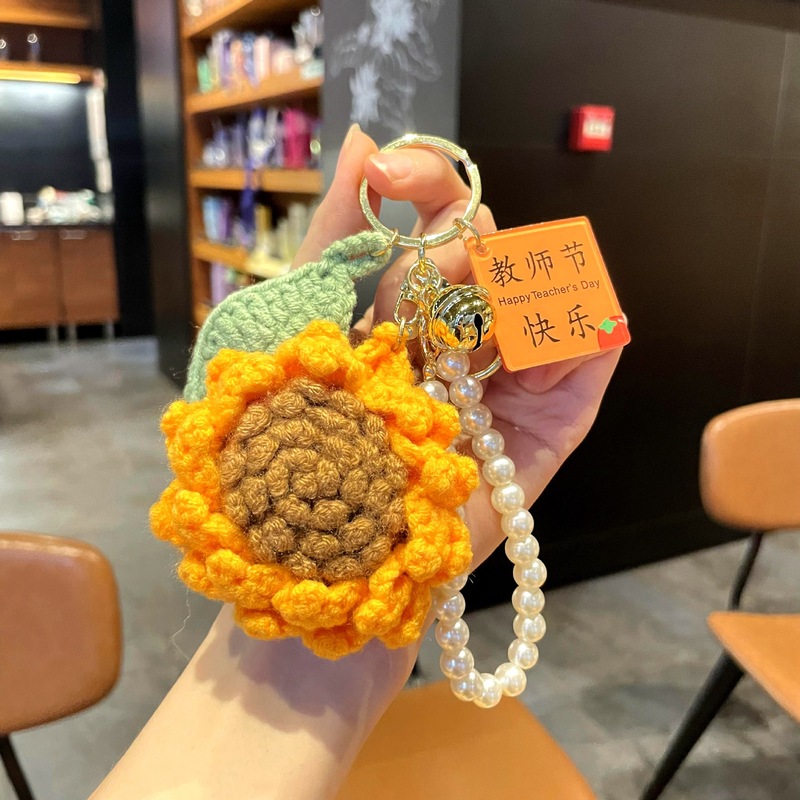 教师节礼物送女老师毛线手捧花挂件2025新款创意实用幼儿园送老师|undefined