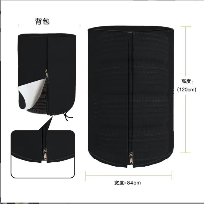 Cross-Border Tire Cover Spare Tire Dust Cover 420D Oxford Cloth Thickened Waterproof Sun Protection 4-Pack