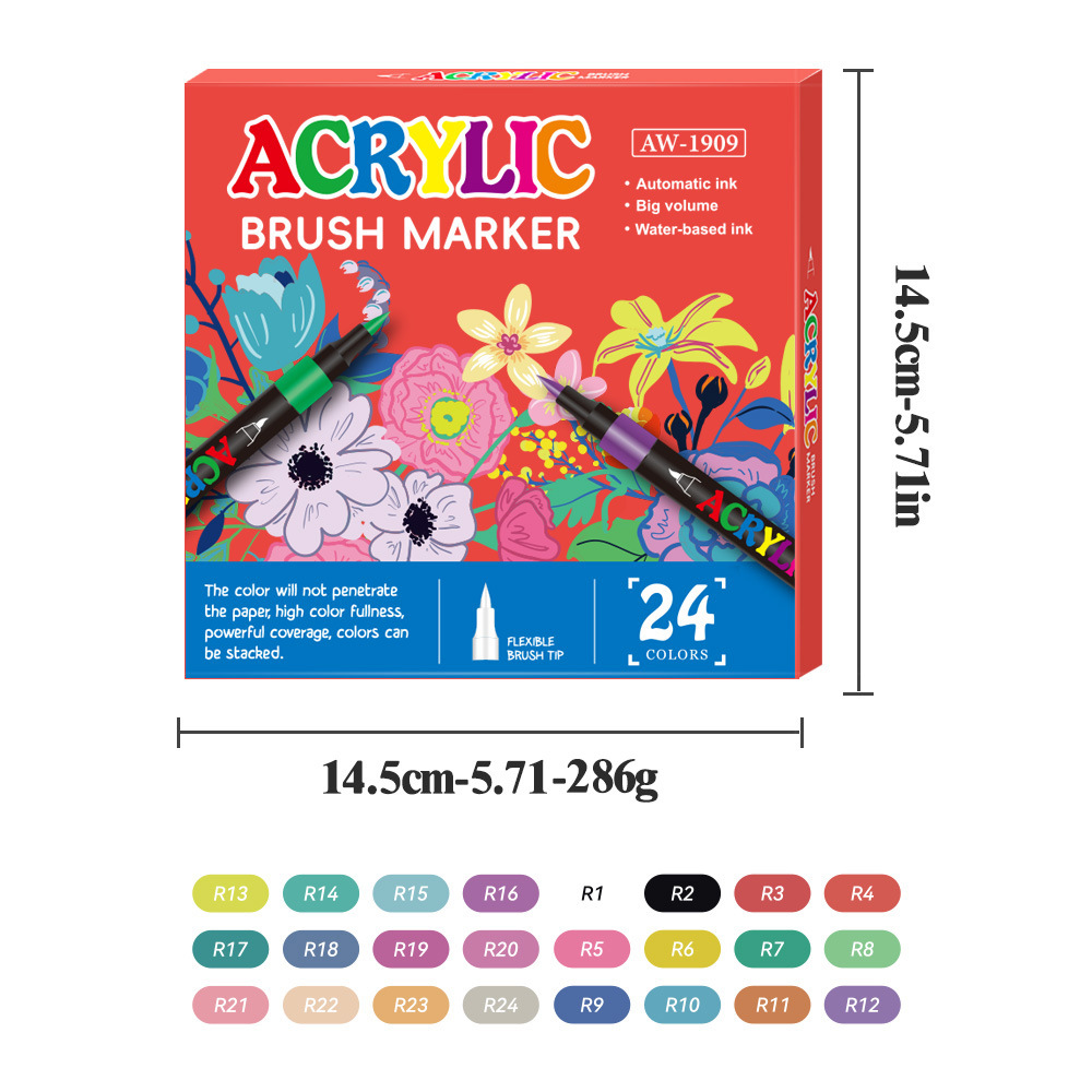 168 color blando acrílico marcador de color grande conjunto de pintura de arte infantil DIY creativo acrílico marcador