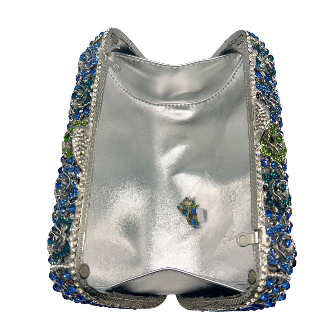 Bolsa de cristal transfronteriza de diamantes de diamante cena de estilo ligero de lujo fiesta de la mano de la mujer bolsa dura