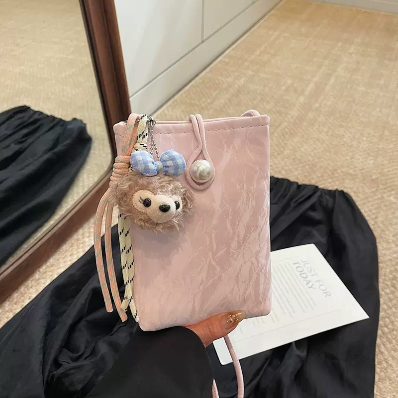 新中式包包女士2025夏季新款国风珍珠手机包斜挎小包迷你单肩包潮