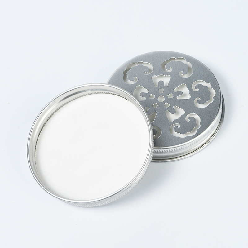 Cubierta de aromaterapia de metal hueco perfume botella de vidrio cubierta de aromaterapia cubierta redonda de perfume cosmético fábrica al por mayor image 5