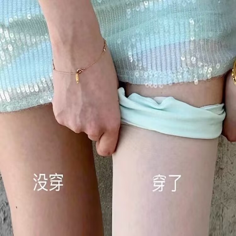 Mint Mambo Green Silk Stockings Sexy Abstinence-style Summer Ultra-thin Pantyhose White Sexy Fleshy Light Leg Stockings