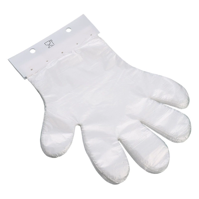 Подвесные одноразовые перчатки полиэтиленовые перчатки для кейтеринга на вынос раки для барбекю пластиковые утолщенные прозрачные перчатки