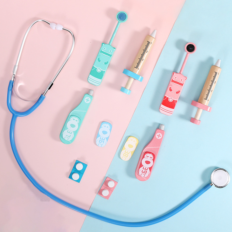 Children's Little Doctor suit Medicine Box Stethoscope Playing Nurse Play-house Girl Montessori Early Education Educational Toy