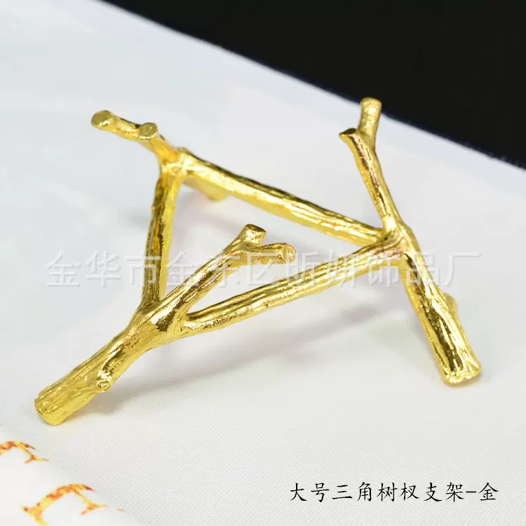 新款水晶球三角金属底座厂家烛台钻石支架展示架饰品摆件底座批发