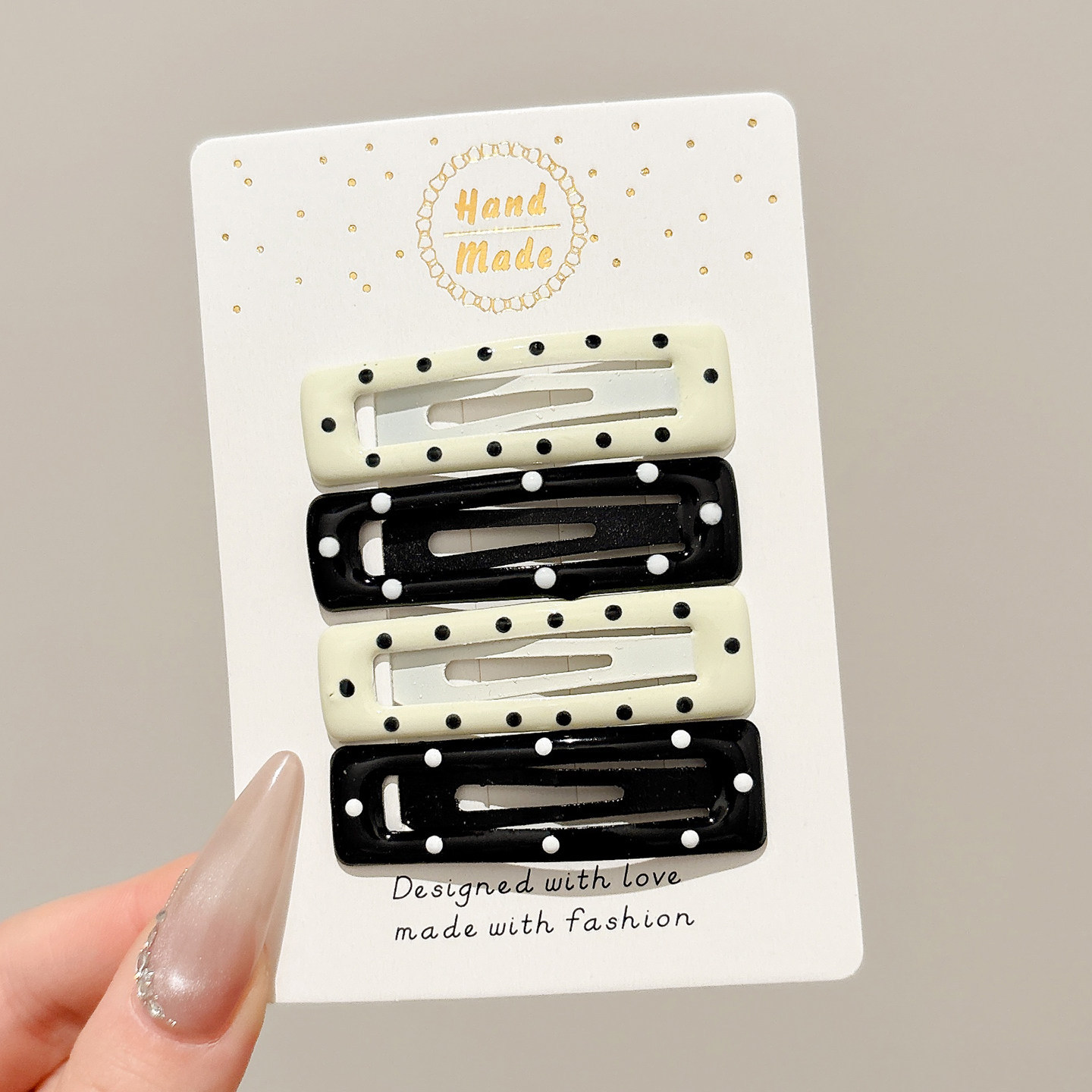 1#흑백 도트 직사각형-5cm