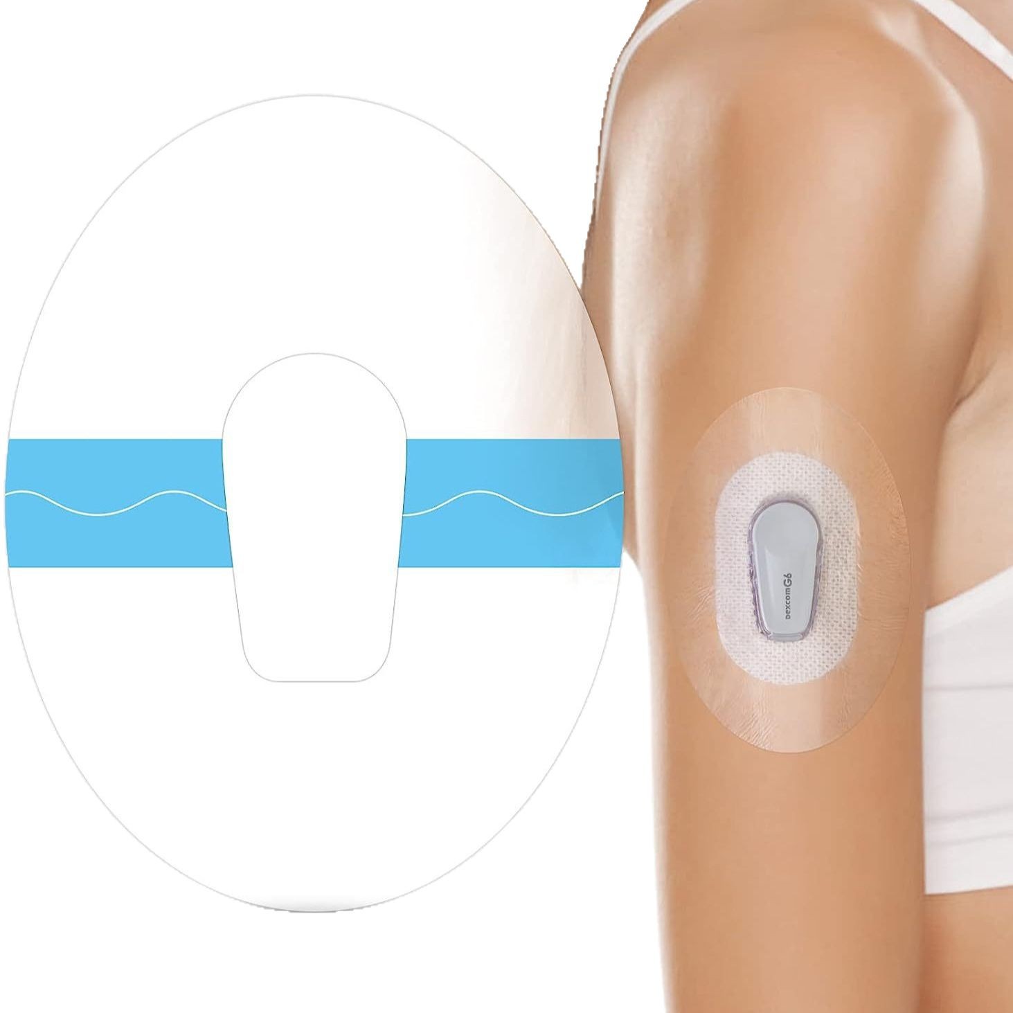 国境を越えたアマゾンPU透明防水ステルス無痕センサー固定パッチ運動滑り止め接着パッチ