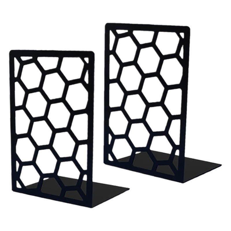 Libro de metal con forma hueca, estante de almacenamiento de libros para estudiantes creativos, libro de oficina de escritorio, personalización al por mayor de soportes para libros