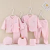 Pink color cotton 7 -piece set OPP bag
