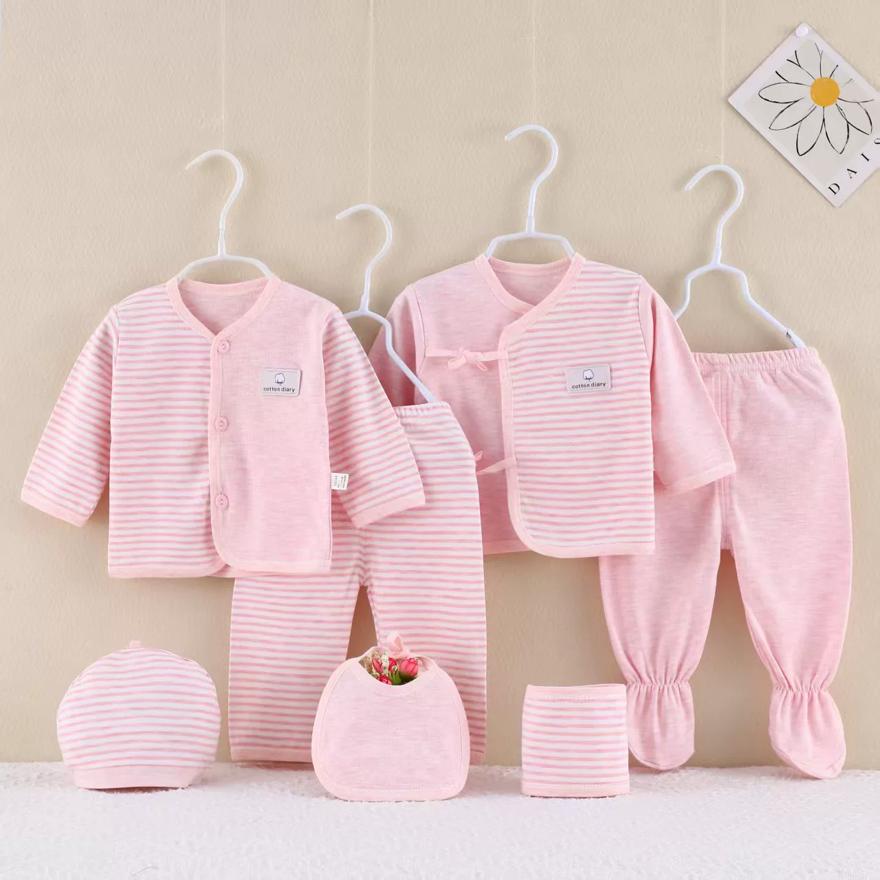 Plastic children's set for new born, sweater, combed cotton