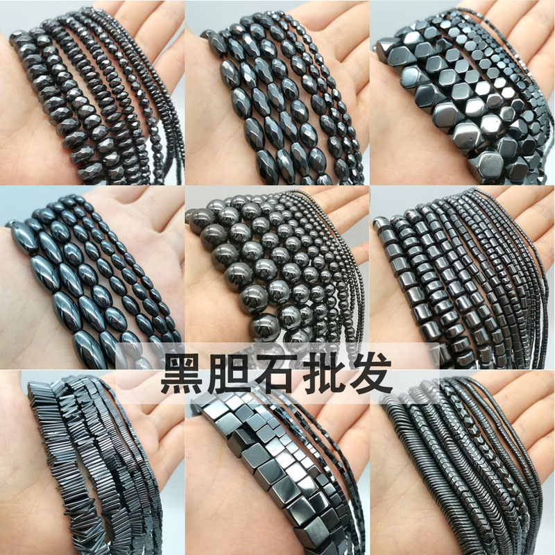 Jingde Jewelry Offers a Variety of Black Gallstone Round Beads, Wavy Square Loose Beads, Black Jewelry Accessories, Exclusively for Manufacturers