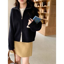 3th Morning 秋日格调 时髦双拉链翻领针织衫毛衣外套ZY3166