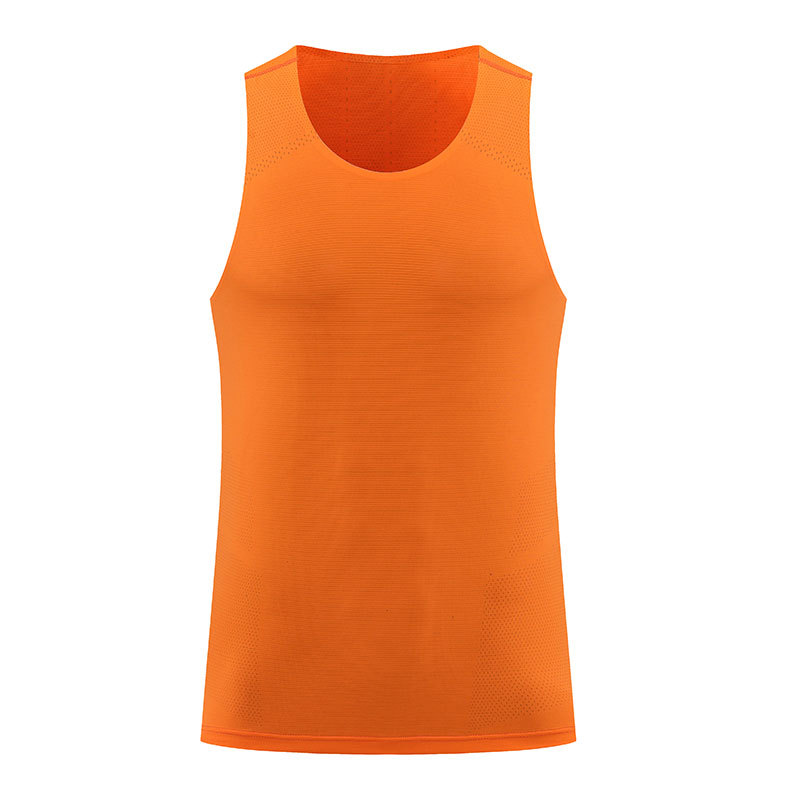 Camiseta de maratón de pista y campo de atletismo de entrenamiento transpirable elástico sin costuras de fitness para hombre con estampado ligero