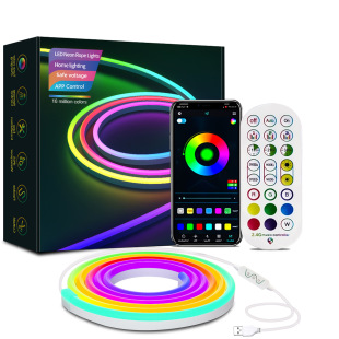 KESHU cross-border dedicated to 5V Bluetooth music magic horse racing neon lights 2 meters 3 meters 5 meters DIY modeling silicone