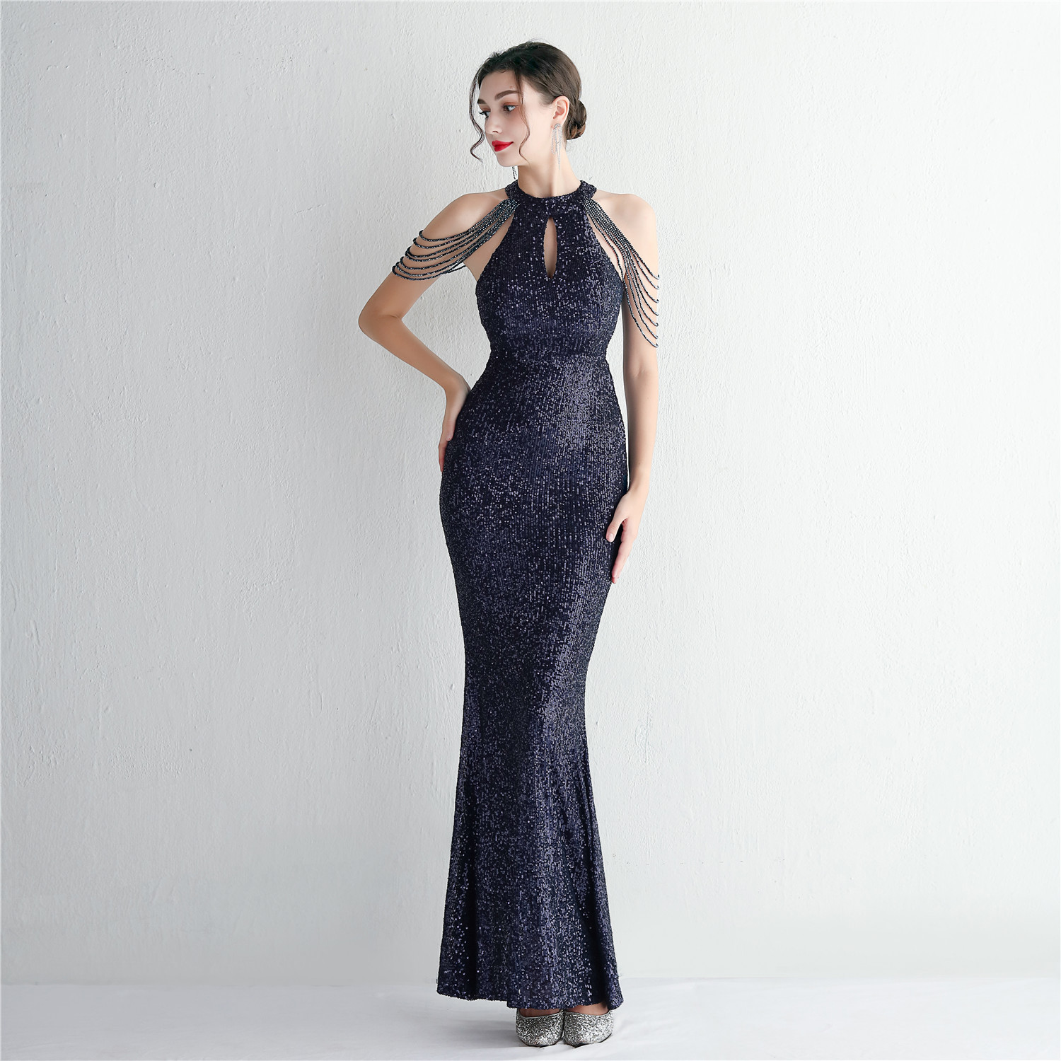 D9362 1630K VÁY ĐẦM LIỀN THÂN DỰ TIỆC NỮ YIEOUBA DÁNG ÔM BODY GỢI CẢM SEXY KIỂU ĐUÔI CÁ THỜI TRANG NỮ G05 SẢN PHẨM MỚI