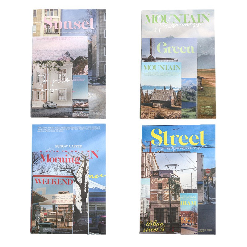 Mr. Paper, pegatinas de pared de paisaje, niebla, isla sin dormir, cartel de decoración de interiores estadounidense creativo, papel de material de cuenta manual