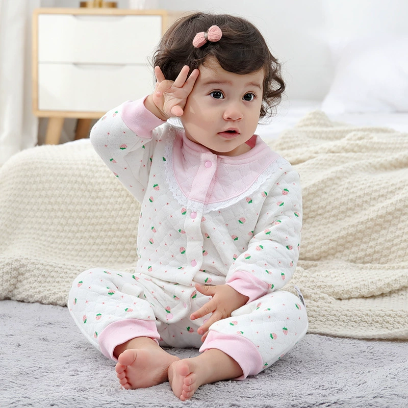Children's demi-season thermal underwear, set for new born, overall girl's, cotton keep warm bodysuit, pijama, increased thickness
