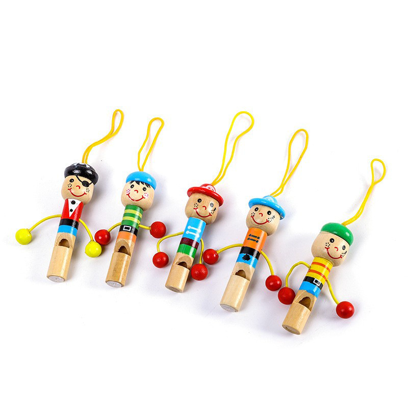 Juguetes de silbato pirata de madera para niños instrumentos de soplo bebés pequeños silbatos premios de jardín de infantes pequeños regalos image 5