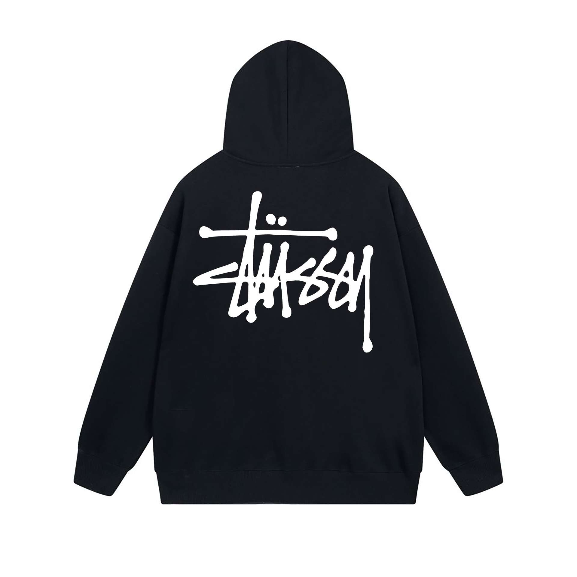 Áo nỉ có mũ trùm đầu thương hiệu cơ bản hợp thời trang xuyên biên giới Stussy Stussy dành cho nam và nữ Áo khoác chui đầu dài tay