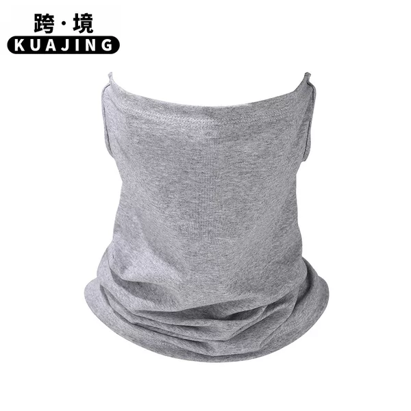 Sunscreen Hanging Ear Mask Hood Men's Solid Color Cotton Neck Protection Neck Sleeve Outdoor Riding Fishing Breathable Cross-border Scarf
