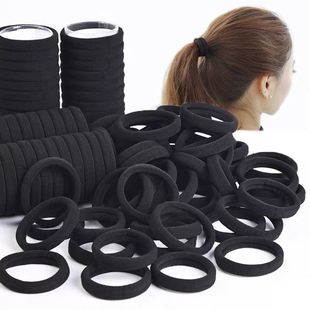 Hot-selling Bold Adult Internet Red Head Rope High Elastic Rubber Rubber Band Ponda Hair Rope Women's Black Hair Ring