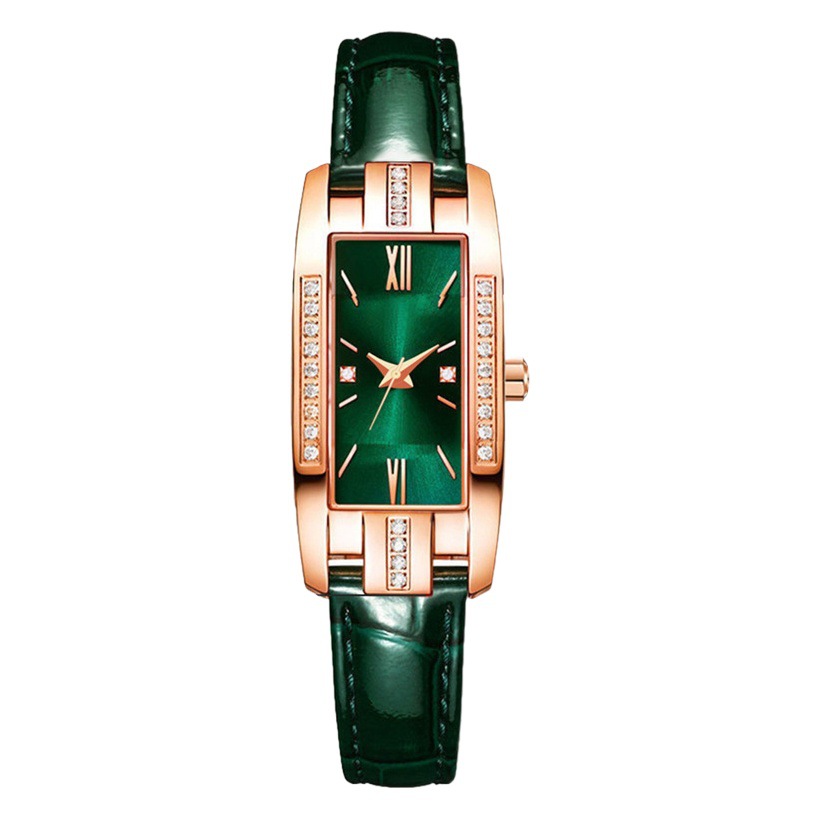 Shake Voice Live Explosions Small Green Watch Internet Red Drainage Diamond Small Square Women's Watch Women's Watch Vintage Fashion Watch