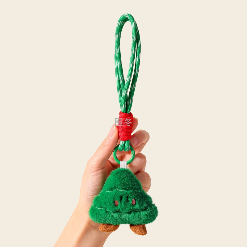 Christmas Tree Plush Doll Bag Pendant Cute Doll School Bag Pendant Atmosphere Keychain Female Christmas Gift