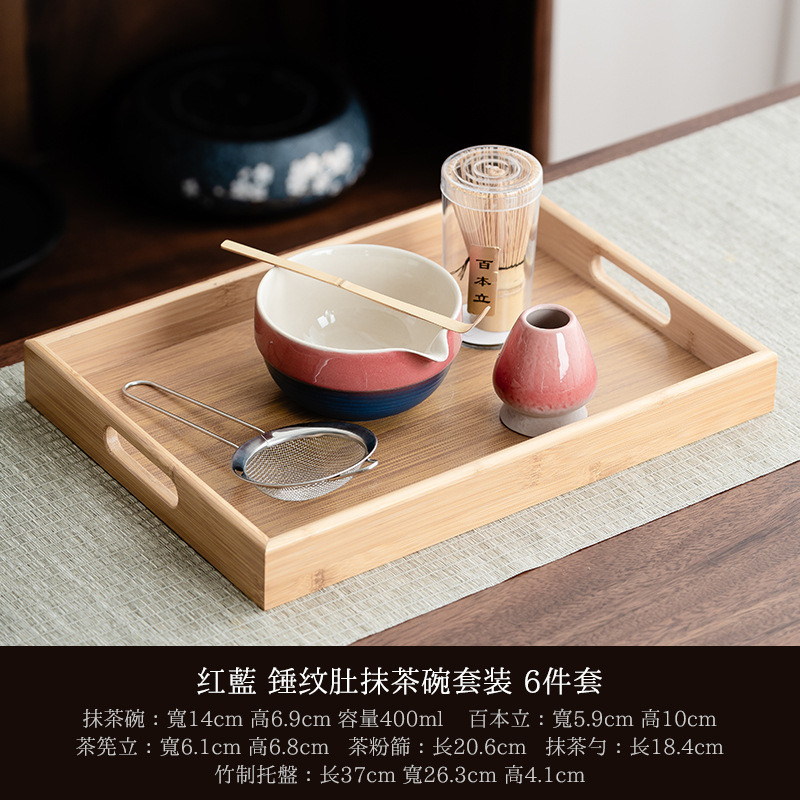 日本和风抹茶碗打抹茶工具点茶碗抹茶杯搅拌器茶筅器具套装礼盒装|undefined