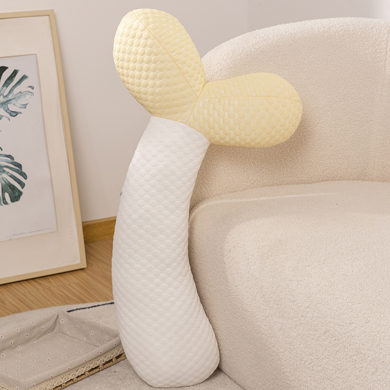 almohada de brotes de frijoles suaves, almohada de brazo larga, almohada de cama para niñas, almohada de cama lateral para niños, almohada desmontable y lavable