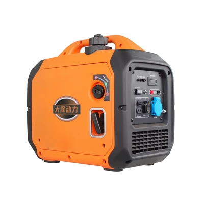 Small portable digital variable-frequency gasoline generator 2KW single-phase 230V compact with hand-crank and wheels, Daze Power (Avtomobil generatorları)