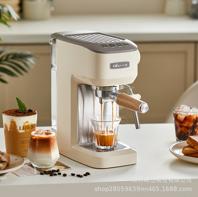 Little Bear KFJ-N12V1 espresso machine, semi-automatic, compact Italian espresso maker, 20 Bar pump, can froth milk Little Bear KFJ-N12V1 espresso machine, semi-automatic, compact Italian espresso maker, 20 Bar pump, can froth milk