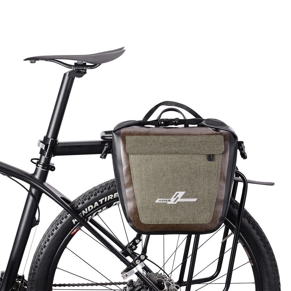 Neutral bicycle rear shelf fully waterproof backpack single-sided frame bag, long-distance mountain bike bag_voghion.com