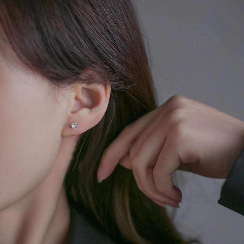 S999足銀ピアス女性気質日韓国個性ファッションシンプル創意潮人養耳洞イヤリングアクセサリー
