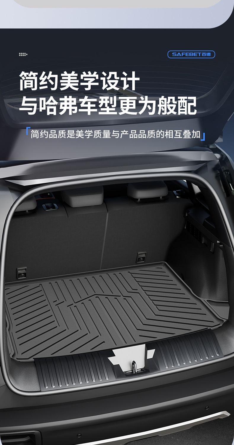 Suitable for Haval H6 Big Dog, Menglong, Xiaolong Max, H6L, All-Weather Tpe Car Trunk Mat
