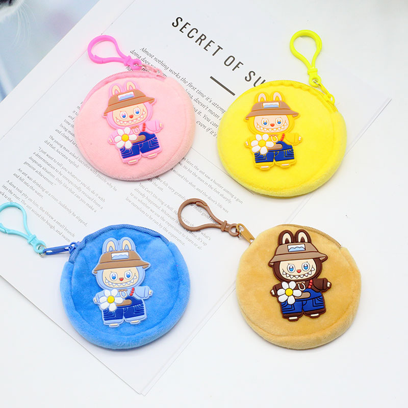 かわいい漫画ラブブラウンドぬいぐるみ小銭入れコインキー口紅ポータブルヘッドフォンバッグ学生コインバッグ|undefined