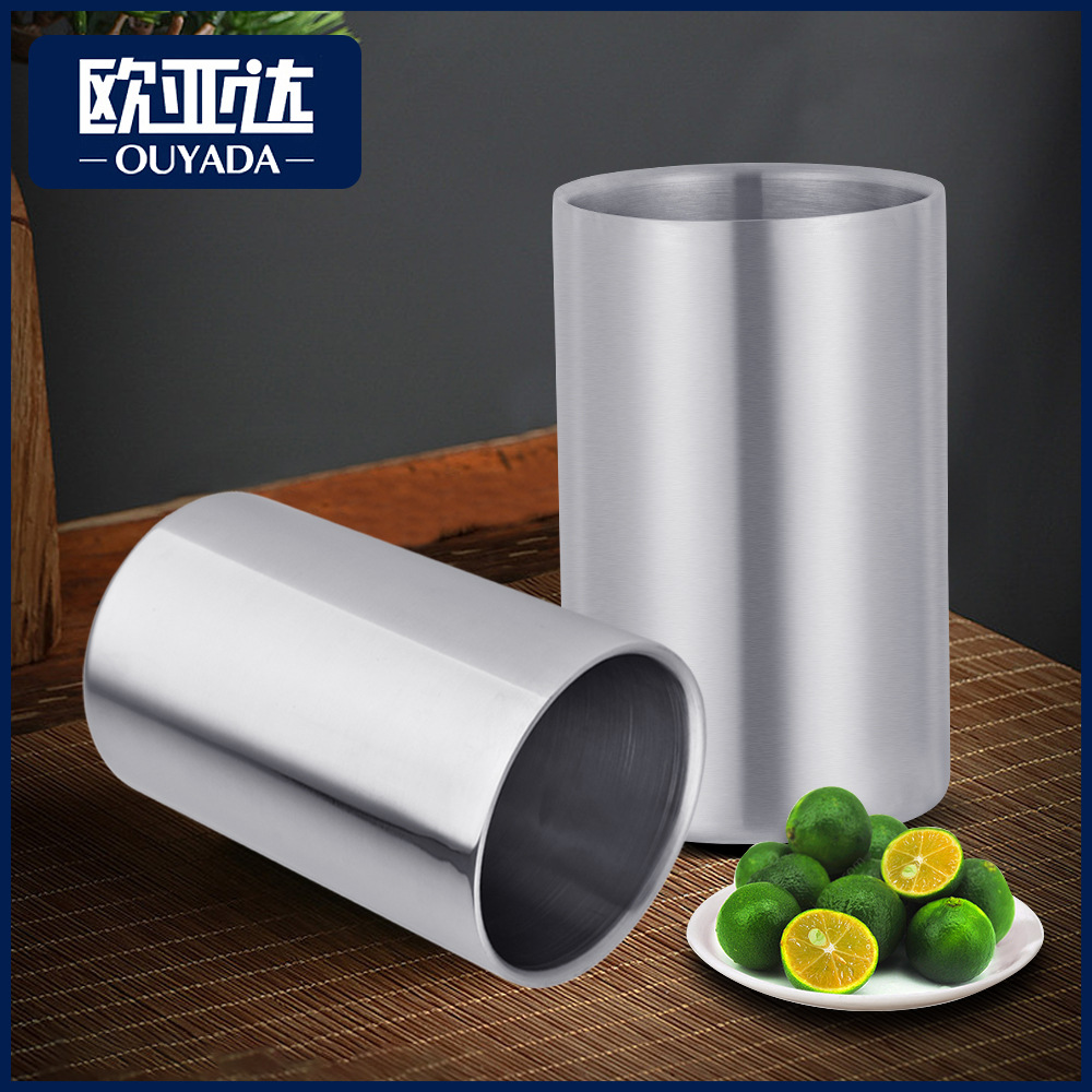 double-layer ice bucket stainless steel